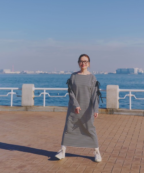 【直営・関税送料込】Jery ワンピース GLOBAL WORK ワンピース 高山直子さんコラボ/袖リボンカット