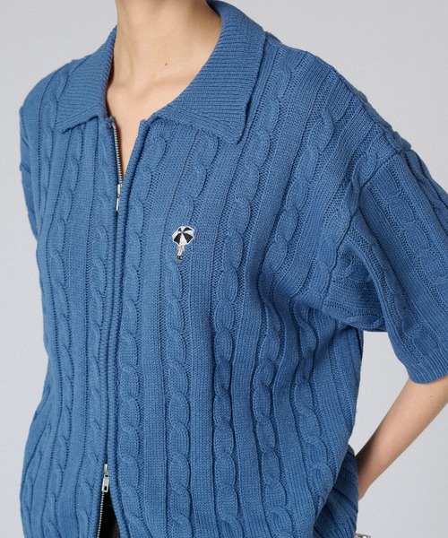 ONCILY シャツ DOUBLE-ZIP KNIT SHIRT / ダブルジップニット