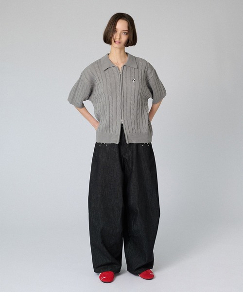 トップス 2XL ONCILY シャツ DOUBLE-ZIP KNIT SHIRT / ダブルジップニット