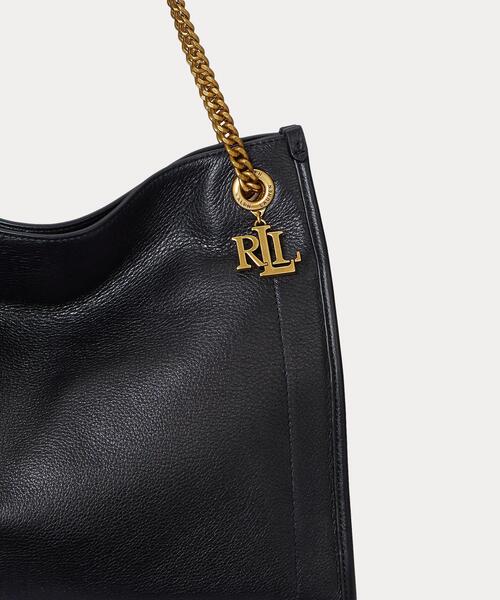 2WAY仕様★Lauren Ralph Lauren★レザー Bradley トートバッグ LAUREN RALPH トートバッグ ペブルド レザー ラージ Bradley
