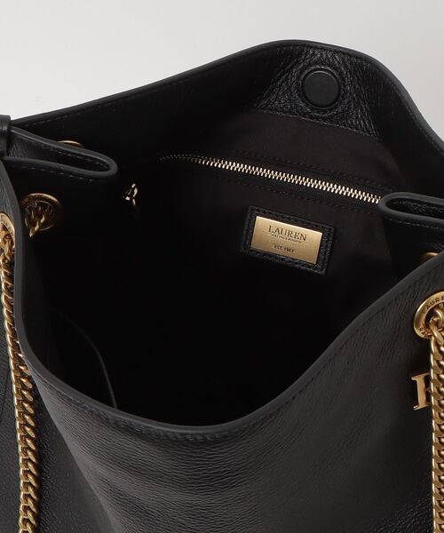 2WAY仕様★Lauren Ralph Lauren★レザー Bradley トートバッグ LAUREN RALPH トートバッグ ペブルド レザー ラージ Bradley