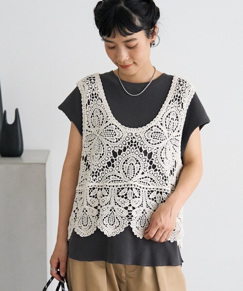 FREAK'S STORE tシャツ 「セットアイテム」レースベスト Tシャツ