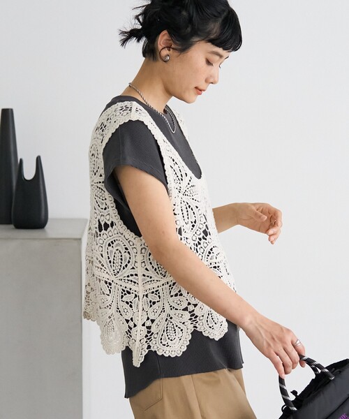 お探しの方必見！レースベスト　Tシャツセット FREAK'S STORE（フリークスストア） tシャツ 「セットアイテム」レース