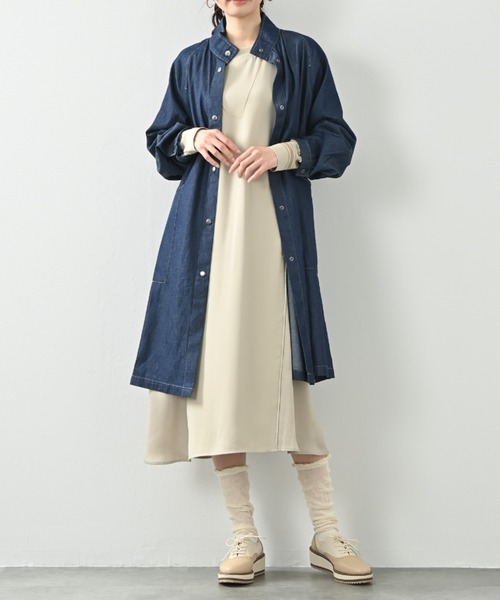 コート アウター 軽量＆ソフトライトデニムコート レディース