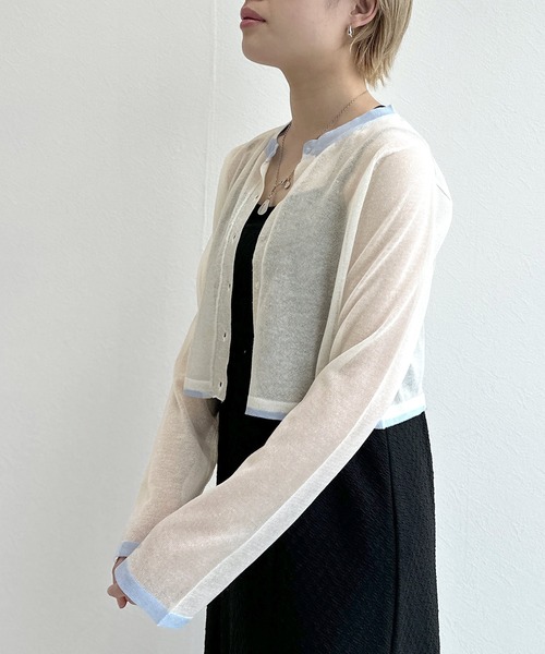 薄手ガーディガン　ピンク　新品　フォロー割-200円 b+ab Vネック カーディガン | ピンク | FARFETCH JP