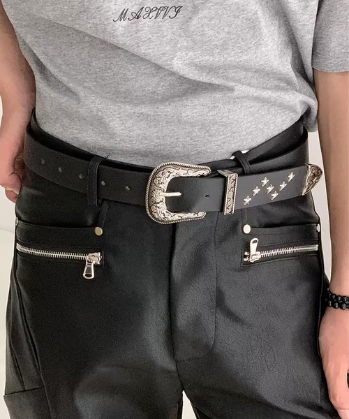 SEN TOKYO ベルト ウエスタン スタースタッズベルト メンズ レディース