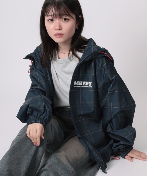 ブルゾン ジャンバー 「82」「MATEY」チェック フードショートブルゾン