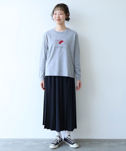 bulle de savon(ビュルデサボン) ロング スカート T/R 太巾プリーツ bulle de savon(ビュルデサボン) ロング スカート T/R 太巾プリーツ