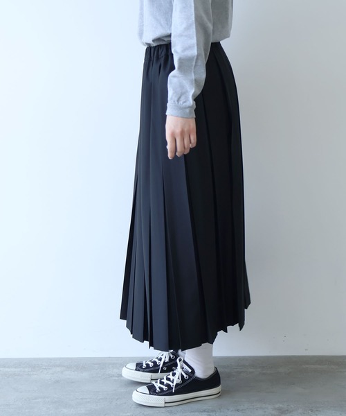 bulle de savon（ビュルデサボン） ロング スカート T/R 太巾プリーツ