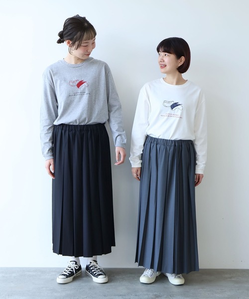 bulle de savon（ビュルデサボン） ロング スカート T/R 太巾プリーツ
