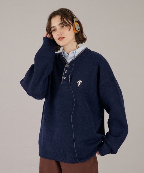 ONCILY（オンシェリー） セーター ニット LOGO HENRY NECK KNIT / ロゴ