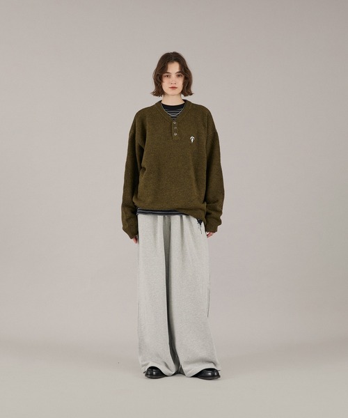 ONCILY（オンシェリー） セーター ニット LOGO HENRY NECK KNIT / ロゴ