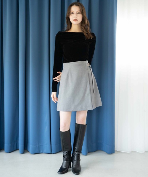 NOELA（ノエラ） tシャツ 「新色追加」ベロアドレープトップス