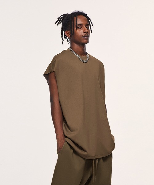 「CORPUS TOKYO」 ノースリーブトップス 2 ホワイト メンズ_画像7