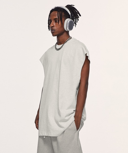 「CORPUS TOKYO」 ノースリーブトップス 2 ホワイト メンズ_画像8