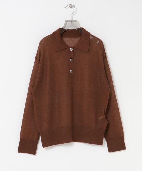 ニット/セーター admance Short Basic Knit brown URBAN RESEARCH ROSSO（アーバンリサーチロッソ）の「ショート片畦