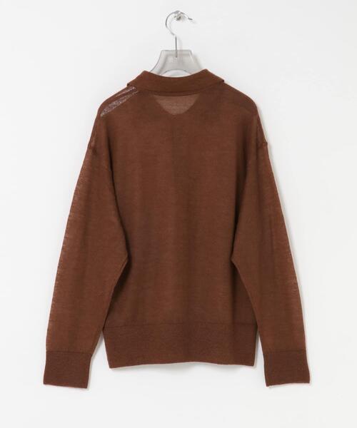 ニット/セーター admance Short Basic Knit brown URBAN RESEARCH（アーバンリサーチ） ニット セーター ヘアリーポロ衿
