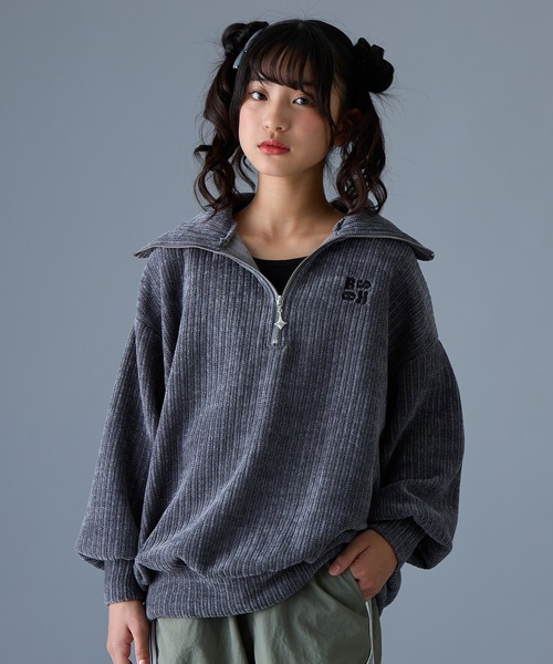 BISKEE トレーナー 衿付きハーフジッププルオーバー キッズ 子供服