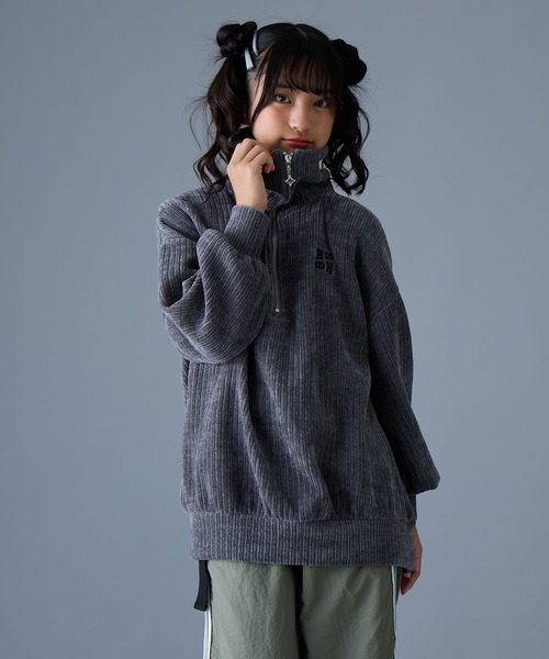 BISKEE トレーナー 衿付きハーフジッププルオーバー キッズ 子供服