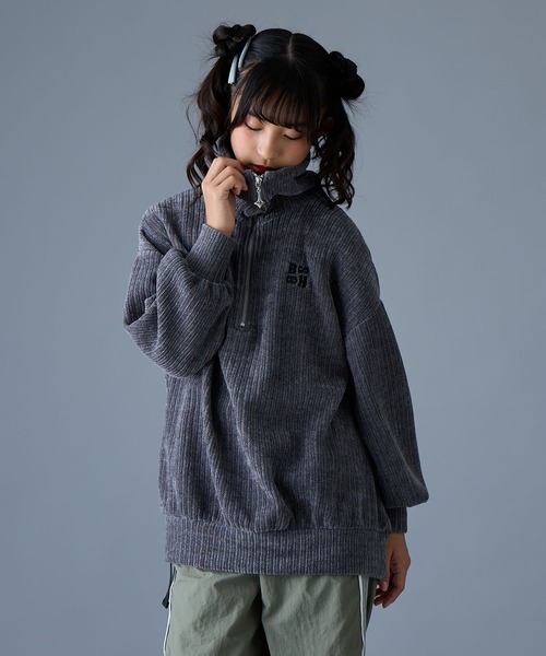 BISKEE トレーナー 衿付きハーフジッププルオーバー キッズ 子供服
