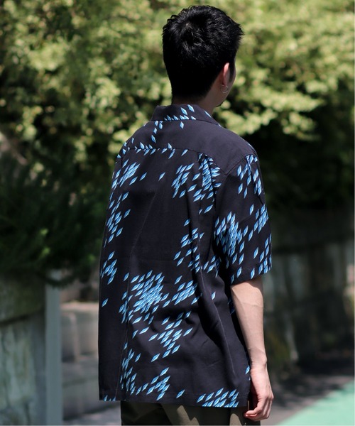 「reyn spooner」 7分袖シャツ L ブラック系その他2 メンズ_画像3