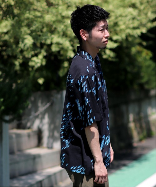 「reyn spooner」 7分袖シャツ L ブラック系その他2 メンズ_画像6