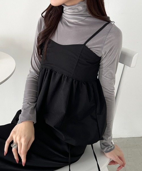 CLEAトップス CLEA tシャツ メロウハイネックシアーインナートップス レディース
