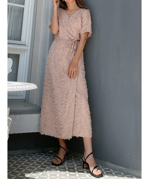 「Vicente」 半袖ワンピース FREE ベージュ レディース_画像3