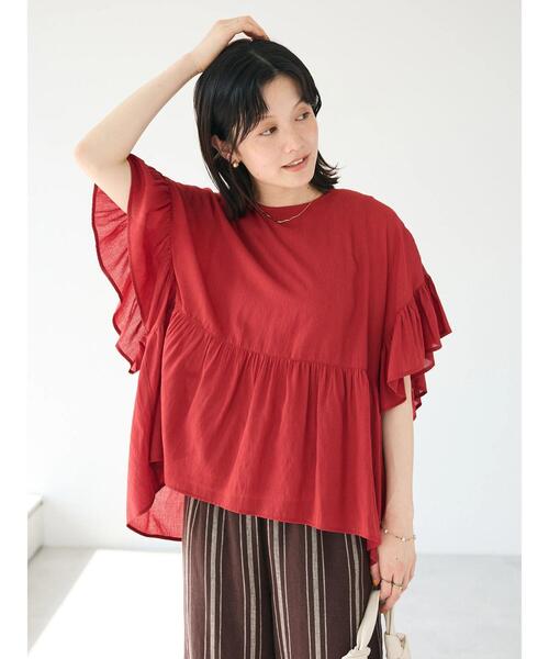 「CRAFT STANDARD BOUTIQUE」 半袖ブラウス FREE ベージュ レディース_画像3