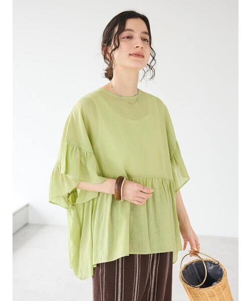「CRAFT STANDARD BOUTIQUE」 半袖ブラウス FREE ベージュ レディース_画像5