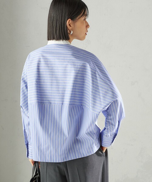 SHIPS（シップス） ブラウス シャツ 「手洗い可能」コットン