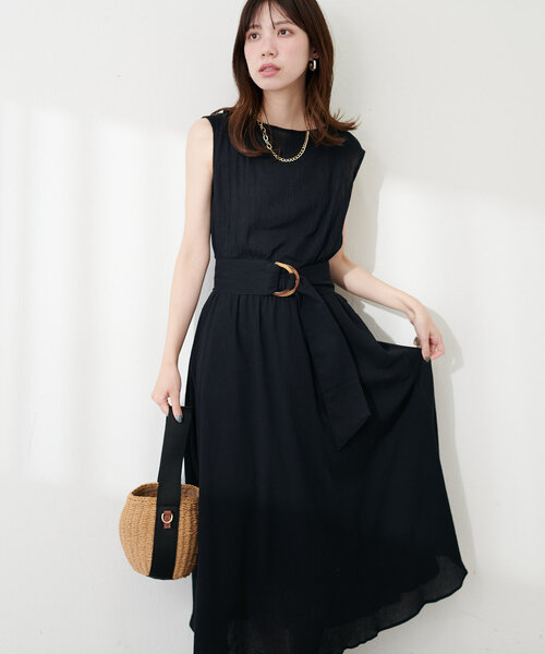 「natural couture」 ノースリーブワンピース FREE サックスブルー レディース_画像2