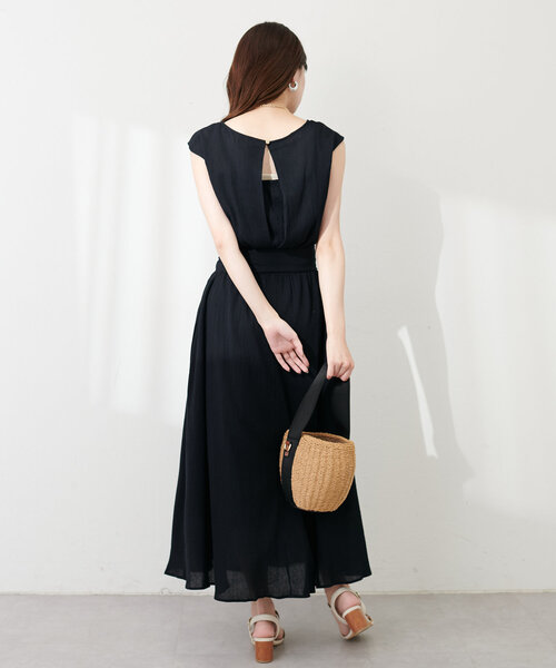 「natural couture」 ノースリーブワンピース FREE サックスブルー レディース_画像5