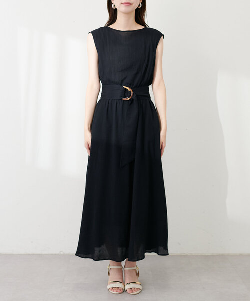 「natural couture」 ノースリーブワンピース FREE サックスブルー レディース_画像6