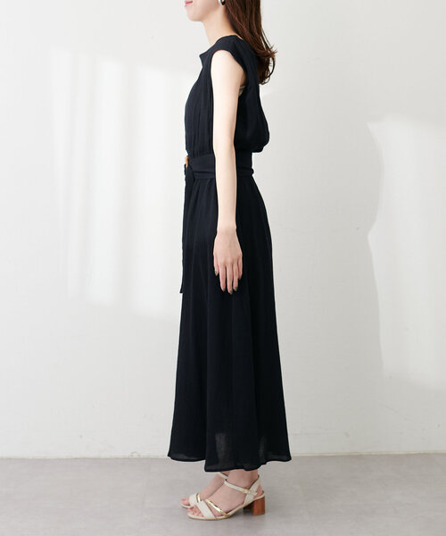 「natural couture」 ノースリーブワンピース FREE サックスブルー レディース_画像7