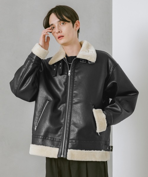 RAGEBLUE（レイジブルー） ブルゾン アウター SYNTHETIC LETHER B3