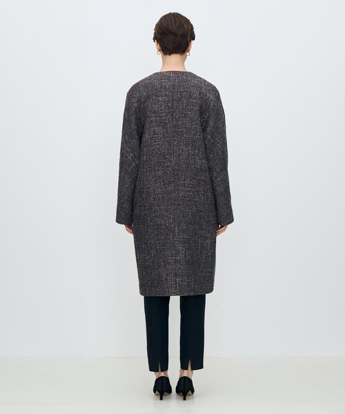 TOMORROWLAND collection ノーカラーコート コート ブークレー Vカラー