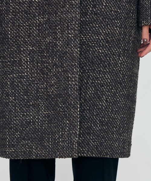 TOMORROWLAND collection ノーカラーコート コート ブークレー Vカラー