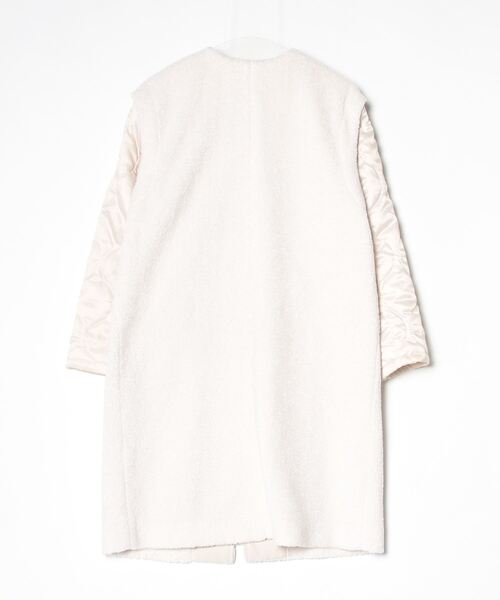 SHIPS（シップス） ノーカラーコート - ベージュ レディース