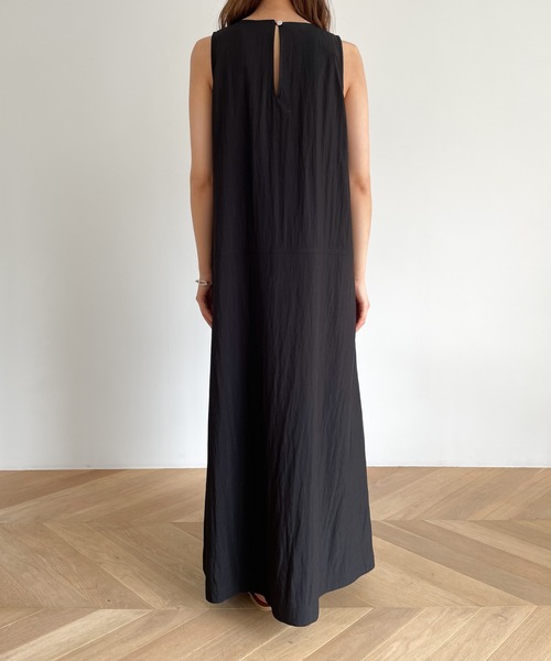 「CANAL JEAN」 「El mar」ノースリーブワンピース ONE SIZE ブラック レディース_画像9