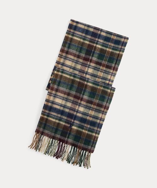 Ralph Lauren カシミヤ 100%チェックマフラー POLO RALPH LAUREN（ポロ・ラルフローレン） マフラー チェック ウール