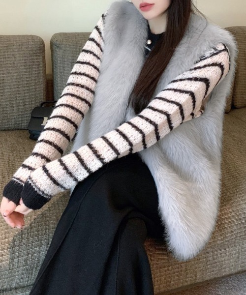 REMUR ベスト ジレ ファーベスト レディース : ZOZOTOWN Yahoo!店