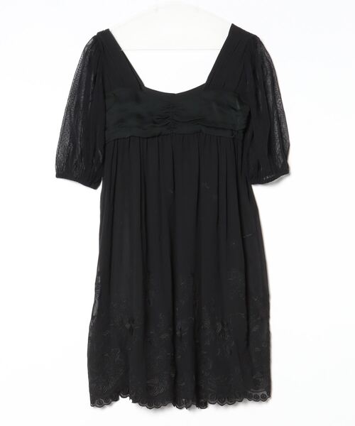 VIVIENNE TAM(ヴィヴィアンタム) レース半袖ワンピース 0 VIVIENNE TAM(ヴィヴィアンタム) レース半袖ワンピース 0