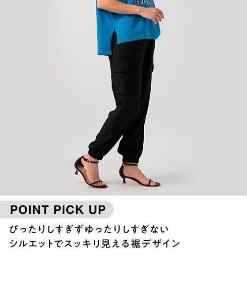 「BAYFLOW」 カーゴパンツ SMALL ネイビー レディース_画像3