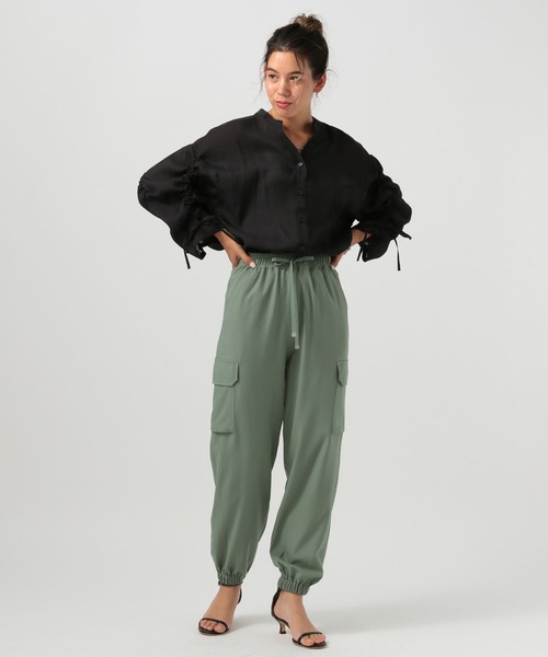 「BAYFLOW」 カーゴパンツ SMALL ネイビー レディース_画像9