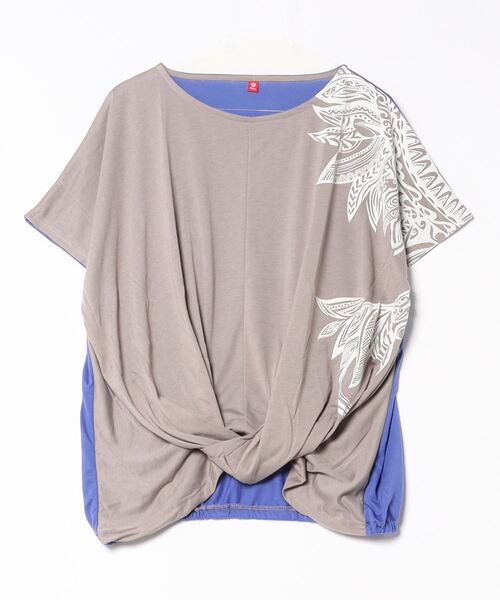「チャイハネ」 半袖Tシャツ FREE パープル レディース_画像3