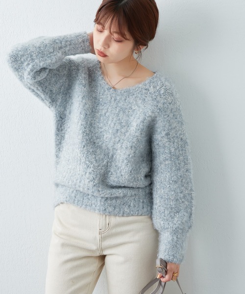 「natural couture」 長袖ニット FREE ピンク レディース_画像2