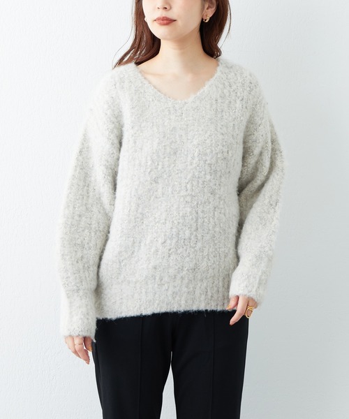 「natural couture」 長袖ニット FREE ピンク レディース_画像4