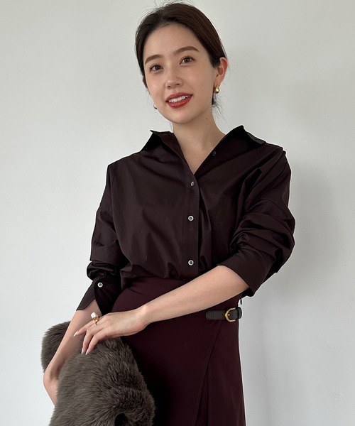 美品！anuans スタンダードシャツ　ラベンダー アニュアンス anuans 【25AW】スタンダードシャツ （LAVENDER） -靴