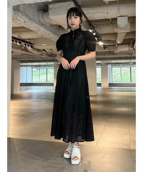 「LILY BROWN」 半袖ワンピース 1 ホワイト レディースの画像